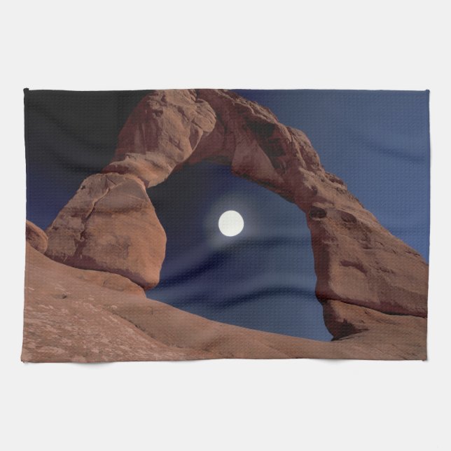 NA, USA, Utah, Arches National Park. Delicate Tea Towel (Horizontal)