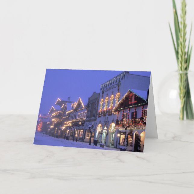 NA, USA, Washington, Leavenworth. Main Street Holiday Card (Front)