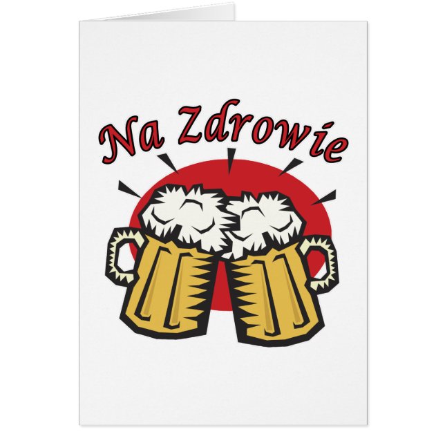 Na Zdrowie Toast With Beer Mugs (Front)