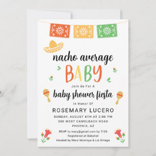 Nacho Average Baby Fiesta Baby Shower Invitation