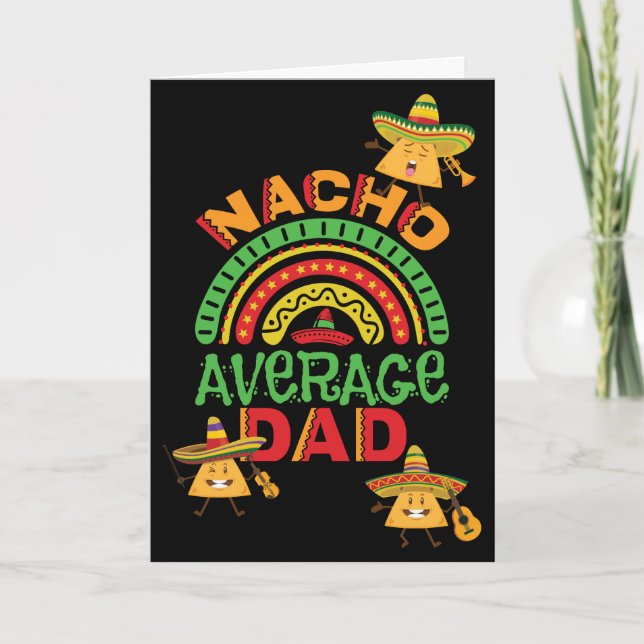 Nacho Average Dad Pun Holiday Card (Front)