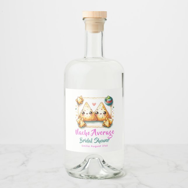 Nacho Average Fiesta! Last Party Bridal Shower Liquor Bottle Label (Front)