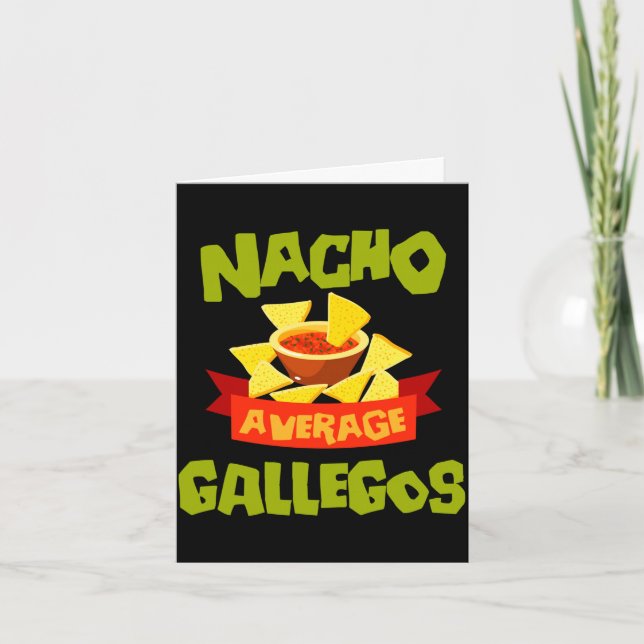 Nacho average gallegos funny birthday surname card (Front)