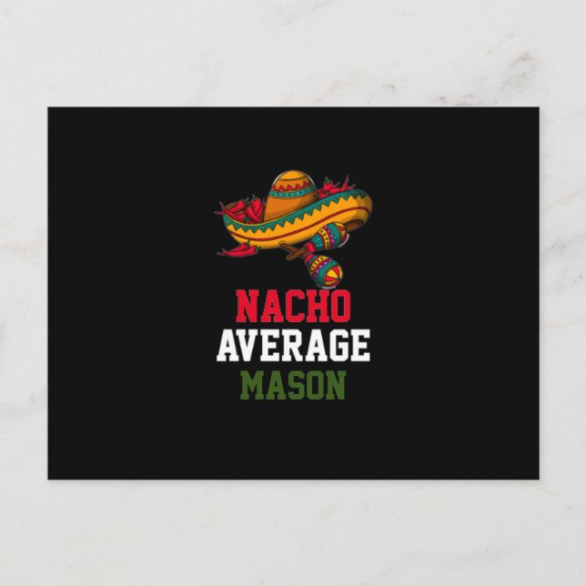 Nacho Average Mason Postcard (Front)