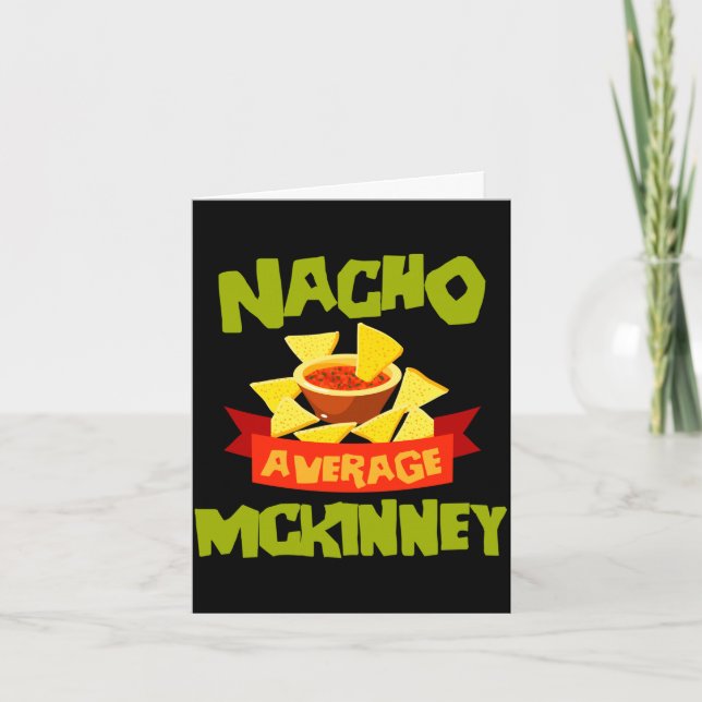 Nacho average mckinney funny birthday surname card (Front)