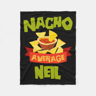 Nacho Average Neil Funny Birthday Personalised Fleece Blanket