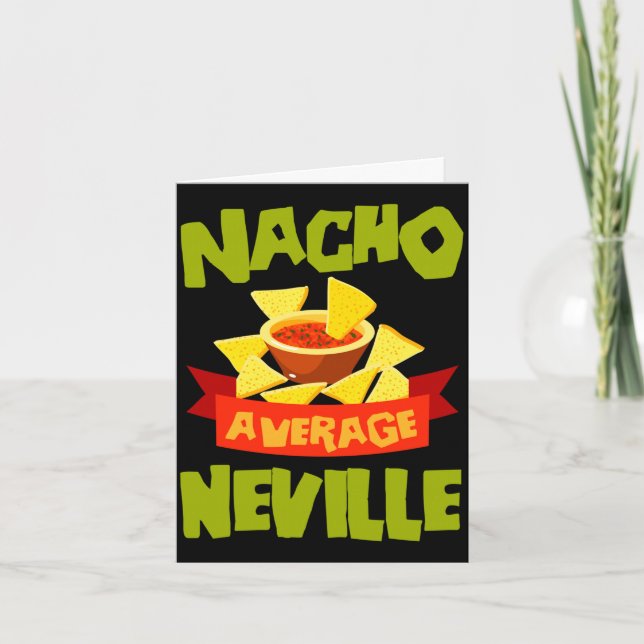 Nacho average neville funny birthday name gift card (Front)