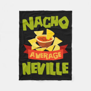 Nacho Average Neville Funny Birthday Personalised Fleece Blanket