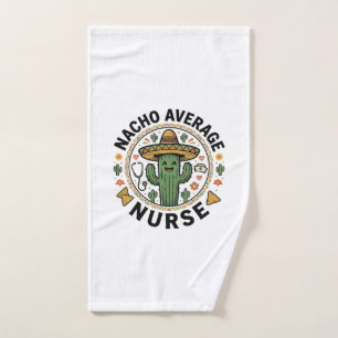 Nacho Average Nurse Cactus Fiesta Shirt Design_1 Hand Towel