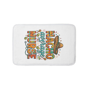 Nacho Average Nurse Fiesta Vector Shirt Design_1 Bath Mat