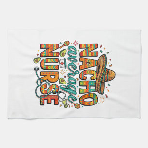 Nacho Average Nurse Fiesta Vector Shirt Design_1 Tea Towel