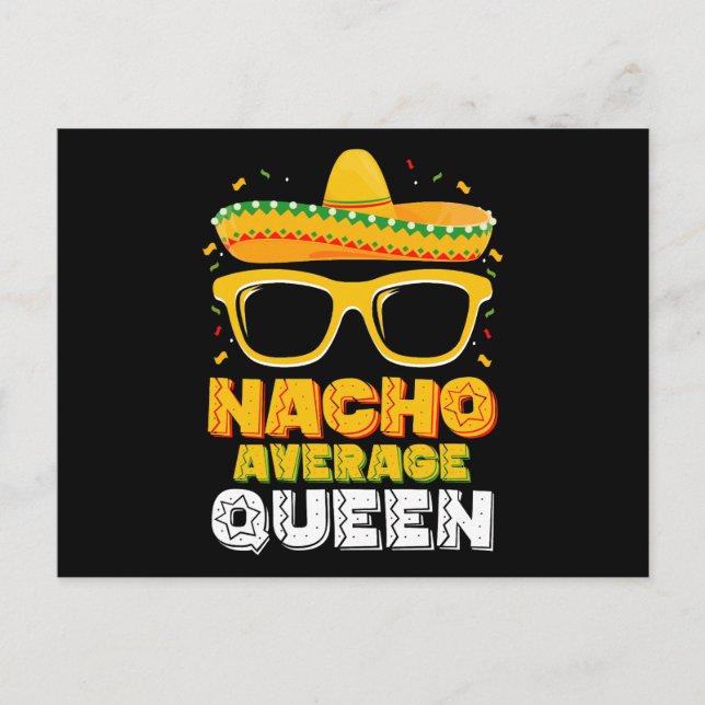 Nacho Average Queen Girl Family Cinco De Mayo Postcard (Front)