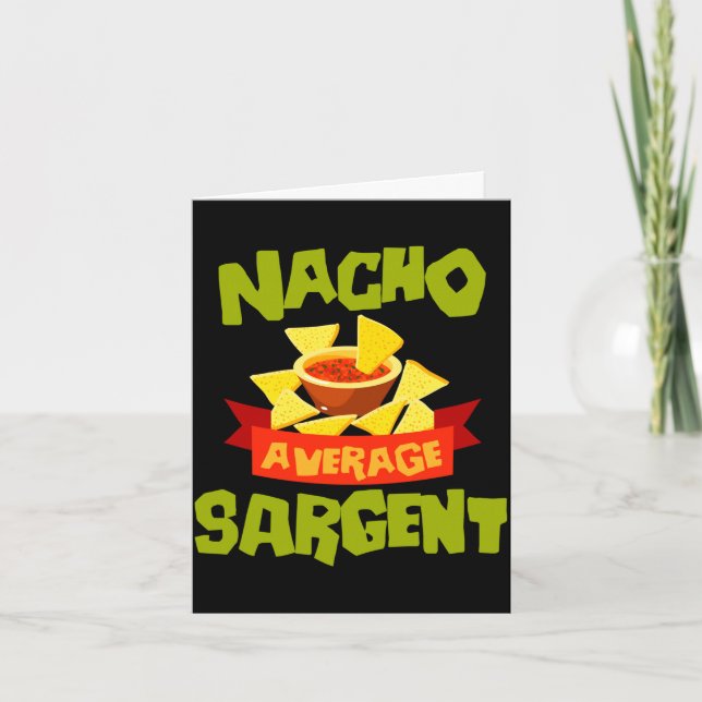 Nacho average sargent funny birthday surname card (Front)