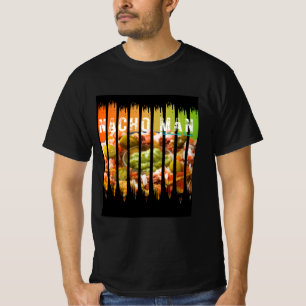 Nacho Man Funny Food Design Guac & Jalapeños T-Shirt