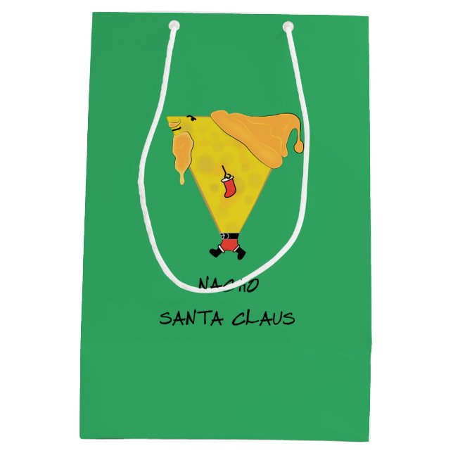 Nacho Santa Claus Medium Gift Bag (Back)