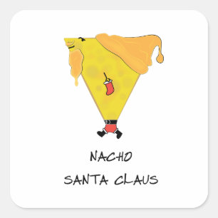 Nacho Santa Claus Square Sticker