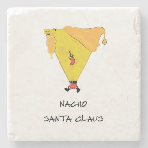 Nacho Santa Claus Stone Coaster