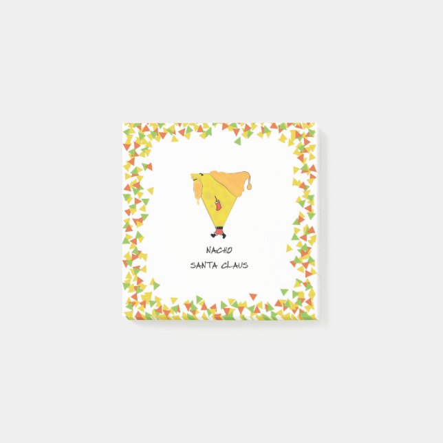 Nacho Santa with Chips Post-it Notes (Front)