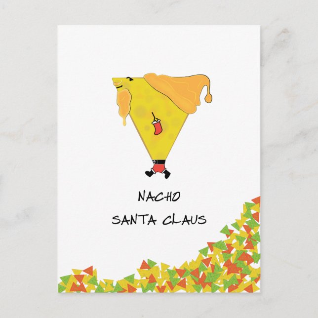 Nacho Santa with Chips Postcard (Front)