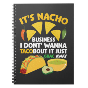 Nacho Taco Guacamole Dip Fast Food Cinco de Mayo Notebook