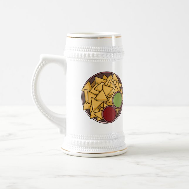 Nachos cartoon illustration  beer stein (Left)