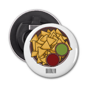 Nachos cartoon illustration bottle opener