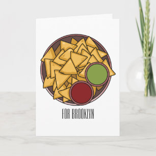 Nachos cartoon illustration card