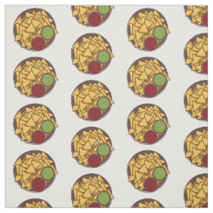 Nachos cartoon illustration fabric