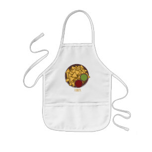 Nachos cartoon illustration  kids apron