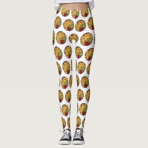 Nachos cartoon illustration leggings