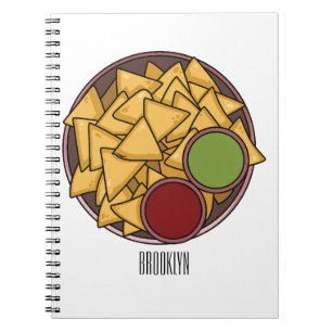 Nachos cartoon illustration notebook