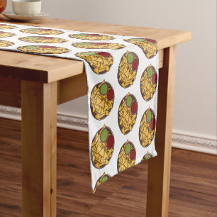 Nachos cartoon illustration  short table runner