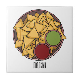Nachos cartoon illustration tile
