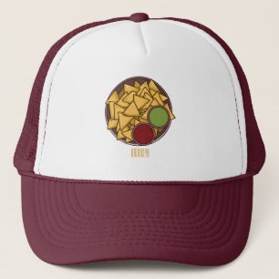 Nachos cartoon illustration  trucker hat