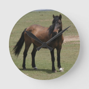 Nacoma Mustang Round Clock