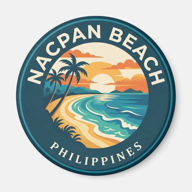 Nacpan Beach Philippines Magnet (Front)