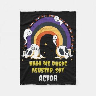 Nada Me Asusta Soy Actor - Halloween Arcoiris  Fleece Blanket