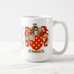 Nadeau, the Origin, the Meaning and the Crest Coffee Mug