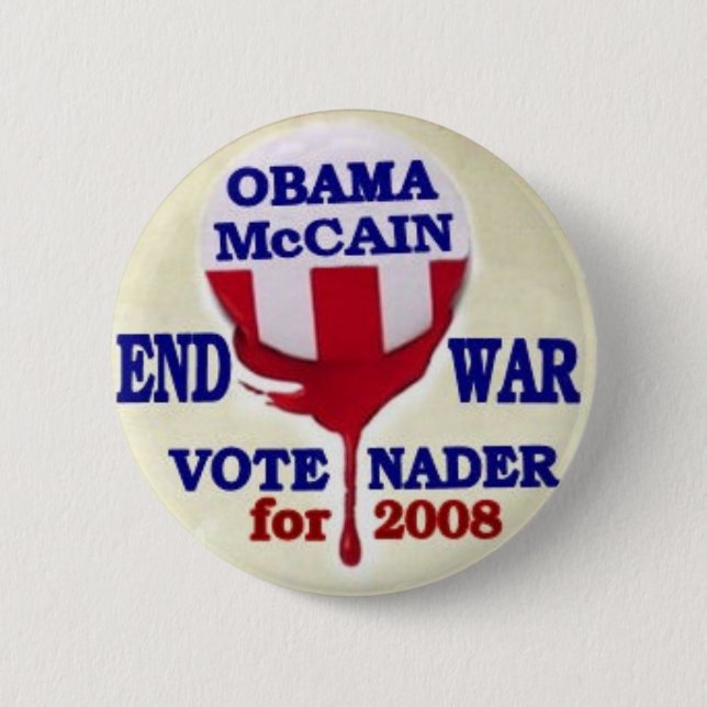 Nader End War Button (Front)