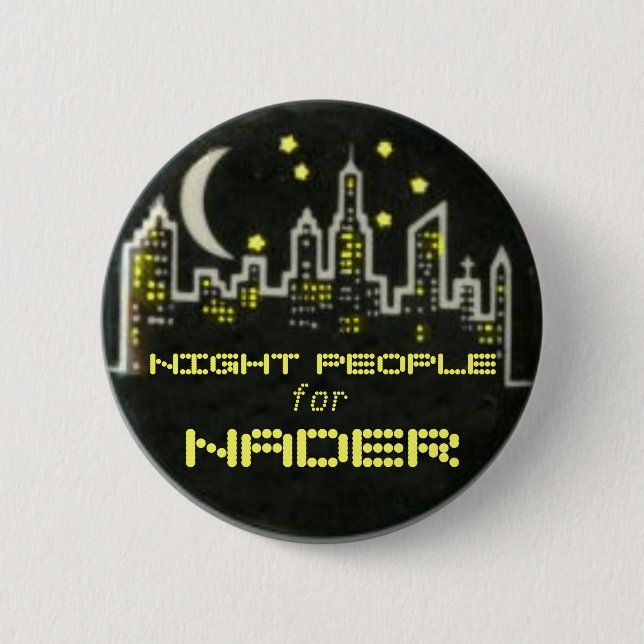Nader Night People Button (Front)