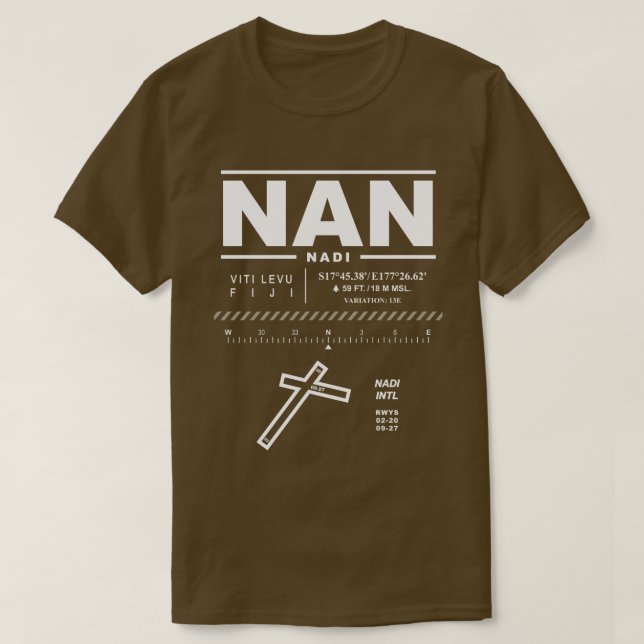 Nadi International Airport NAN T-Shirt (Design Front)
