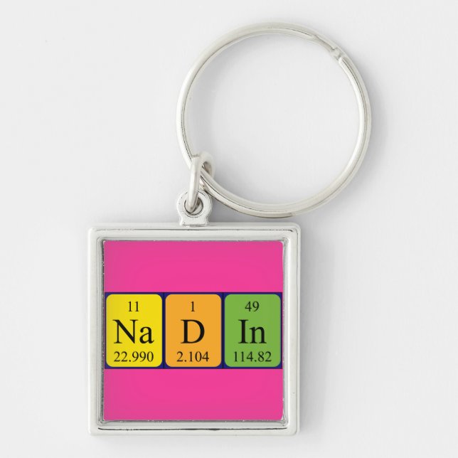 Nadin periodic table name keyring (Front)