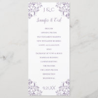 Nadine Wedding Program | Tea-Length (Lavender)