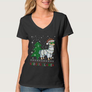Nadolig Llawen Cymru Merry Christmas Llama Proud W T-Shirt
