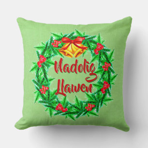 Nadolig Llawen Welsh Merry Christmas Cushion