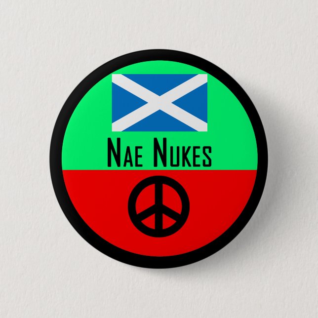 Nae Nukes Scottish Independence Indy Badge (Front)