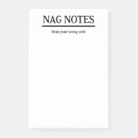 Nag Notes from your loving wife Funny Notes