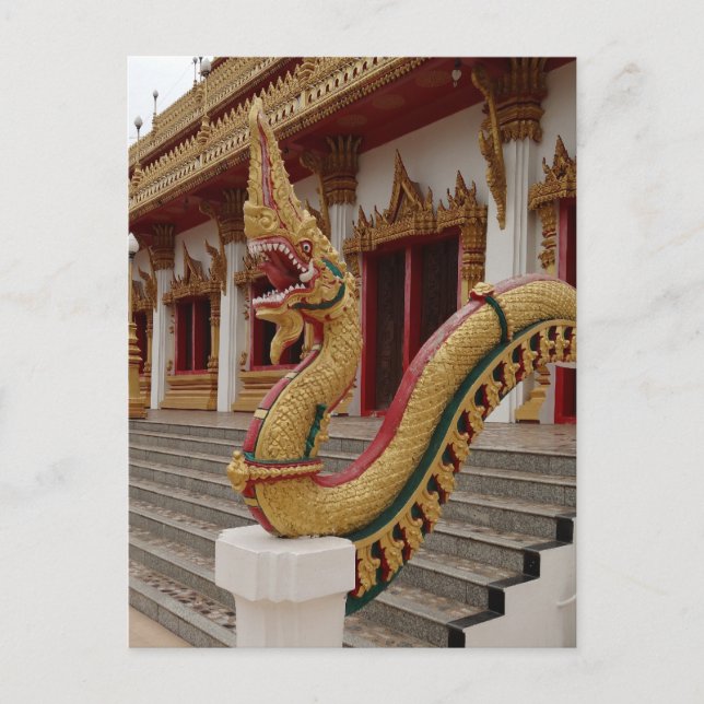 Naga at 9 Storey Stupa, Khon Kaen Postcard (Front)