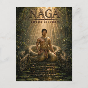 Naga Lotus Cistern Dark Cinema Postcard
