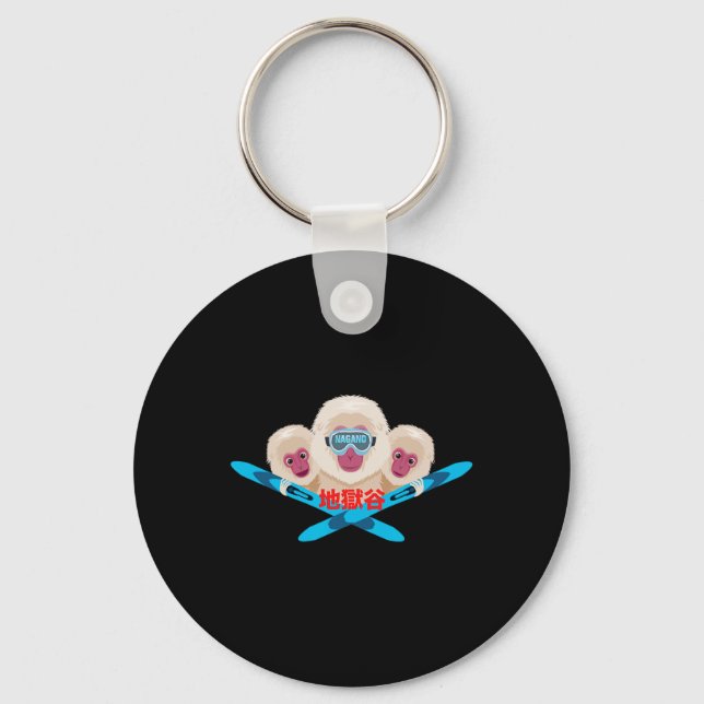 Nagano Skier  Key Ring (Front)